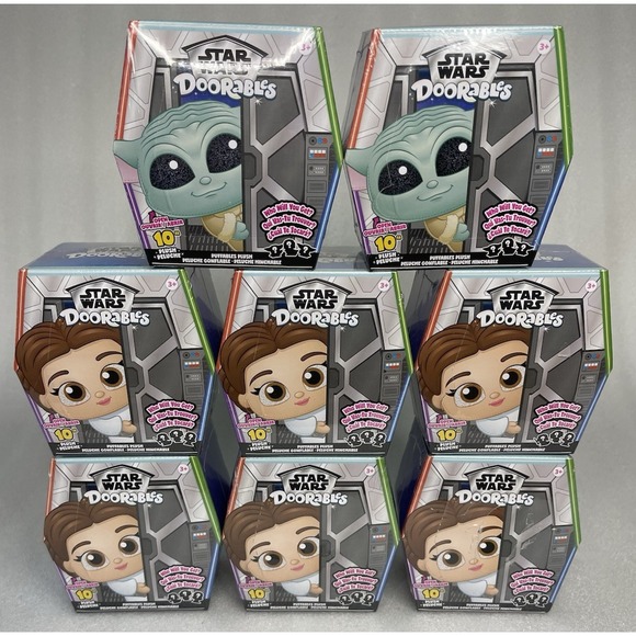Star Wars Other - Star Wars Doorables Puffables 10" Plush MANDALORIAN & A NEW HOPE Mystery LOT - 8